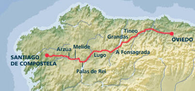 Camino Primitivo Map